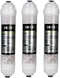 XUEBI Alkalisches Wasserfilter-Ersatzfilterelement, Mineralien, Antioxidantien, erhöhen den pH-Wert, 10 Zoll, unter dem Waschbecken und umgekehrten Osmosesystem (3 Stück) verw