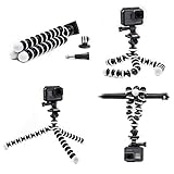 DigiCharge Octopus 10'' Stativ Tripod für GoPro Hero Max Akaso Crosstour Campark Fitfort Garmin VIRB Apeman Sony Camkong Motorola Victure Kitvision Nikon Action Kamera Sport-C