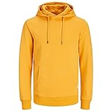 JACK & JONES Mens Jjebasic Sweat Hood Noos Hooded Sweatshirt, Golden Orange, XXL
