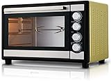 Toaster, 46 Liter, einstellbare Temperatur von 250 Minuten und 120-Minuten-Timer, 2000 W, vier Schichten, kommerzielle Luft, Heißluft, Grill, Gärung