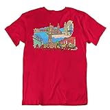 Manchester City und Metropolitan Borough in Greater Manchester, England Midland Hotel Manchester Town Hall Warehouse City Souvenir T-Shirt T-Shirt T-Shirt - Rot - XXX-Larg
