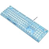 Tastatur Maus Set, Mechanische Gaming-Tastatur, QWERTY Englisches Layout USB-kabelgebundene Gaming Mechanische Tastatur Anti-ghosting Nicht-konflaltschlüssel Pc Ps4 Xbox(Color:Blau)