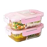 Frischhaltedosen, Mikrowellen-beheizbare Lunchboxen, Frischhaltedosen mit Aufbewahrungsbeuteln, Zwei Lunchboxen, Frischhaltedosen aus verdicktem Glas, wiederverwendbare Lunchboxen, F