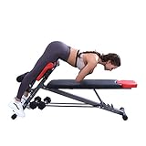 Multifunktions-Hantelbank von Finer Form – Verstellbare Trainingsbank für Bankdrücken, Rücken-Hyperextensions und Bauchübungen. Für die Verwendung als Roman Chair, Sit-up-Bank, Negativbank, Flachbank