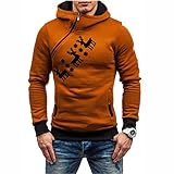 XDJSD Herren Pullover Herren Hoodie Jacke Herren Diagonale Reißverschluss Kapuzenpullover Pullover Trend Einfarbig Weihnachten Friedliche H