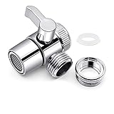 3 Wege Umschaltventil, Kupfer Dusche Adapter Umsteller Umstellventil Brause Umschalter Duschsystem Ersatzteil Umsteller Wasserhahn Ersatzteile für Toiletten Badezimmer Küche, M22 X M24