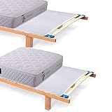 WOLTU 2er Set Matratzenauflage Matratzenschutz Noppen-Matratzenschoner, Lattenrostauflage Betteinlage Unterbett, Hygienekomfort und Rutschfest, Schutz Matratzen Bett Lattenrost, 100x200cm, MTS02ws02-2