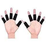 ONTYZZ Fingerverband Fingerschutz Sport Fingerbandage 10 STK Dehnbare Fingerhülle Schutz Fingerband fingerschutz zum Schutz beim Sport und bei Arthritis Schw