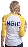 Ann Arbor T-shirt Co. Damen Hbic Head Bitch In Charge RiverDamenle Teen Vixen Baseball T-Shirt X-Large Gelb