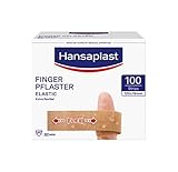 Hansaplast Elastic Fingerstrips Pflaster, extra lange Wundpflaster speziell für Wunden an den Fingern, flexible und atmungsaktive Fingerpflaster, 100 Strip