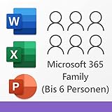 Microsoft 365 Family | 6 Nutzer | Mehrere PCs/Macs, Tablets und mobile Geräte | 1 Jahresabonnement |Box