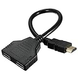 HHuin HDMI-Kabel 1080P HDMI-Splitter-Kabelanschluss Stecker auf 2 Buchse 1 in 2