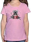 Kinder Fahnen und Flaggen - I Love Australien Koala - 116 (5/6 Jahre) - Rosa - Koala Shirt Kinder rosa - F131K - Mädchen Kinder T-S