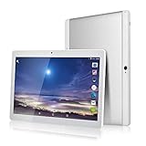 Android Tablet, 10,1-Zoll-Android Phone-Tablet, 3G-Dual-SIM-Kartensteckplätze, Octa-Core-Prozessor, 2,5 GHz, 64 GB Speicher (Silver)