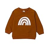 MRULIC Baby Langarmshirt Mädchen Jungen Langarm Crops Tops Viola Slim Basic Top Noos(Schwarz,Höhe:80-90CM)