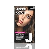 JUSTICE Professional Haarfarben-Set – Salonqualität Permanente Farbfarbe zu Hause, 100% Grauabdeckung, Jojobaöl, Tiefenpflege, inkl. Behandlungsmaske (6.0 Hellbraun 6N)