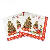 Froiny 20 Teile/Paket Weihnachten Servietten Gedruckt Papierserviette Einweg-geschirrzubehö