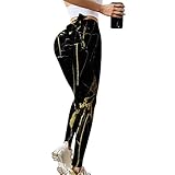 Damen Frauen Hohe Taille Stretch Fitness Leggings Yoga Hosen Hip Lifting Stretch Eng Nicht Positionierende Drucken Fitnesshose Yoga Laufen Pilates Gym Lässig und Bequem Aktive Hosen Sp