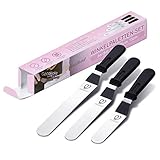 GoodBake Winkelpaletten 3er Set - 25cm, 20cm & 15cm - Streichpalette/Tortenspachtel - zum Einstreichen, für Tortendeko, zum Back