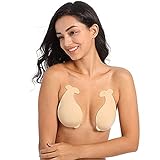 Nipple Cover BH Rückenfrei Klebe BH Nippelpads Silikon Lifting Unsichtbarer Nippel Patch,Kleber BH wiederverwendbar Unsichtbare Dünne Brustwarze Silikon Abdeckung für Kleid,1 Paar Brustaufkleb