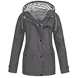 NONGFUSHANQUAN Damen Regenmantel Friesennerz Gefüttert Damen Jacke Mantel Wasserdichter Regenmantel Lange Kapuzenjacke Warme Gefüttert Regenjacke Windproof Wintermantel Plus Size Outdoor Winterjack