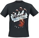 Judas Priest British Steel Album Tracklist Männer T-Shirt schwarz M 100% Baumwolle Band-Merch, B