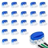 WOKICOR 20 Stück Kabelverbinder Gel Anschlussklemmen wasserdicht Reparaturset - 3 polig Kits wasserdichte Verbindungsklemmen mit Gelfüllung für Mähroboter Garten O