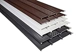 RAINWAY Kunststoffpaneele & Zubehör - Verkleidung von Dachüberständen, Decken- & Wandflächen - (Abschlussprofil weiß) J-Profil Dachuntersicht Carp