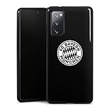 DeinDesign Silikon Hülle kompatibel mit Samsung Galaxy S20 FE Case schwarz Handyhülle FC Bayern München Wappen FCB