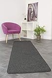 misento Shaggy Hochflor Teppich für Wohnzimmer Langflor, schadstoff geprüft 100 % Polypropylen, grau-braun 67 x 250