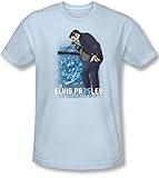 Elvis Presley - - Herren 35. Jahrestag 3 T-Shirt in Hellblau, Large, Light B