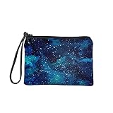 Babrukda Münzbörse für Damen und Mädchen, Clutch, Mini-Make-up-Tasche, Galaxy Space Blau, 1 Pieces, C