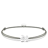 Thomas Sabo Damen Stoffarmband Grün Little Secret Engel 925 Sterling Silber LS037-401-5-L20