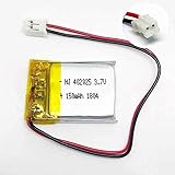 1x Lipo Akku 1s 3,7V 150mAh JST PH Stecker Empfänger Sender Drohne Quadrocopter UFO PCB 402025 kabellos wiederaufladbar Bluetooth Headset Schlüsselanhänger Cam Uhr Video Baby M