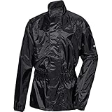 DXR Regenjacke, Regenschutz, Fahrrad Regenbekleidung Textil Regenjacke 1.0, Regenjacke wasserdicht, Unisex, wasserdicht durch verschweißte Nähte, inklusive Mini-Packsack, Polyester, Schwarz, XXL / 2XL