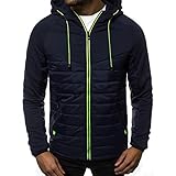 SLYZ Herren Sportpullover Herren Casual Fashion Cardigan Kapuzennähte Herrenjack