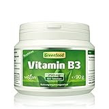 Vitamin B3, flushfree, 250 mg, hochdosiert, 180 Tabletten, vegan – für mehr Energie und Ausgeglichenheit. OHNE künstliche Zusätze. Ohne Gentechnik