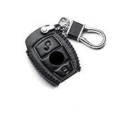 HGBHUIN Autoschlüsseletui Echtes Leder Auto Key Cover Keychain Case for Mercedes Benz CLS CLA GL R SLK AMG A B C S Klasse Remote Inhaber Zubehör Staubschutzhülle ( Color Name : B Black )
