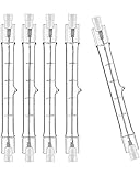 Jaenmsa R7S Halogen Leuchtmittel 118mm 200W 230V, 5er Pack Halogenstab R7S 118mm, Halogen Birne r7s Dimmbar Halogenstablampe für baustrahler, Arbeit Landschaftsbeleuchtung,W