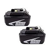 CYDZ® 2pcs BL1850 18V 5000mAh Ersatzakku für Makita 18V BL1850B BL1850 BL1840B BL1840 BL1830B BL1830 BL1850 BL1835 BL1845 BL1815 194205-3,194309-1,194204-5,196399-0,196673-6, LXT-400