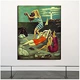 DFRES Pablo Picasso Leinwand Wand Bilder Frau GemäLde Bild Charakter Poster Kunstdruckt Moderne Meer Bilder FüR Wohnzimmer Wanddekoration 60x80cm Kein R