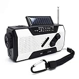 Solar Digital Kurbel Notfall AM/FM WB Wetter Tragbare Radio Taschenlampe Solar Power Bank 2000Mah wiederaufladbare Taschenlamp