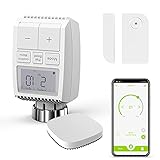 Smartes Heizkörperthermostat ZigBee3.0, AWOW Intelligenter Heizkörperregler mit App-Steuerung,WLAN Intelligente Heizungssteuerung Kompatibel mit Alexa und Goog