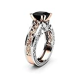 Sonojie Damen Ringe Alloy Silber, Frauen Gold Ring Weiß Strass Hochzeitsschmuck Größe 5-10 Diamant Zirkon Ringe Eheringe,White Gold Zircon Ring Diamond Ring Schmuck Gift für Mama Frauen Schw