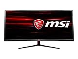 MSI Optix MAG341CQ Gebogener Gaming-Monitor 9S6-3MA01H-001 34'3440 x 1440 Pixel Ultra Wide Quad HD (1xDP, 2xHDMI, 1xDVI-D, 1 Ms, 100Hz) (Generalüberholt)