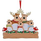 FEIZAO Frohe Weihnachten Anhänger Weihnachtsanhänger Weihnachtsdeko Elch Rentier Basteln Weihnachtsschmuck 2021 Christbaumanhänger DIY Weihnachtsbaum Deko Hängende Charms Ornamente Aufhäng