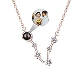 Fische Projektion Halskette Foto Personalisiert Kette Ich Liebe Dich 100 Sprachen Halskette Sterling Silber 925 Anhänger Damen Projektion Kette Bild Schlüsselbein Halskette Schmuck Geschenk