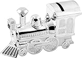 Christening Gifts. Boys Girls. Silver Train Money Box 6289