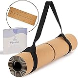 Harmania Yogamatte Kork - Rutschfest und Umweltfreundlich 185x65x0,6 cm mit Powergrip-Struktur, Maxsoft-Material für Yoga, Fitness und Sport als Gymnastikmatte, Trainingsmatte und Sp