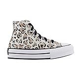 Converse All Star Eva Lift Hi Youth Sneaker, Treibholz schwarz weiß Leopard, 28.5 EU